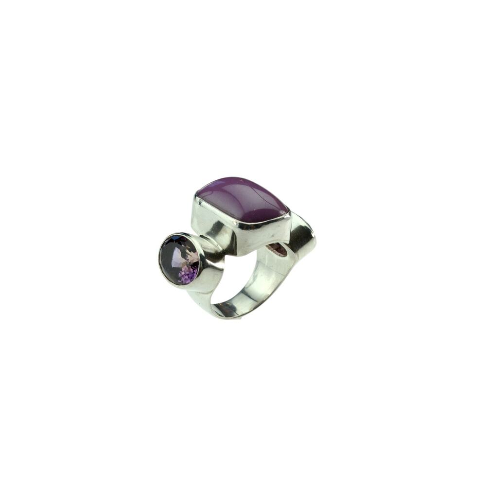 Purple Phosphosiderite Ametrine Ring US 11.25